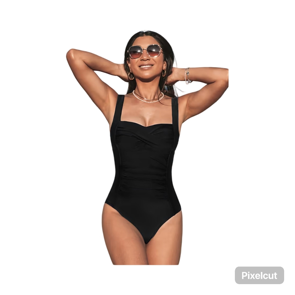 NWOT Size XS Cupshe Black One Piece Swimsuit